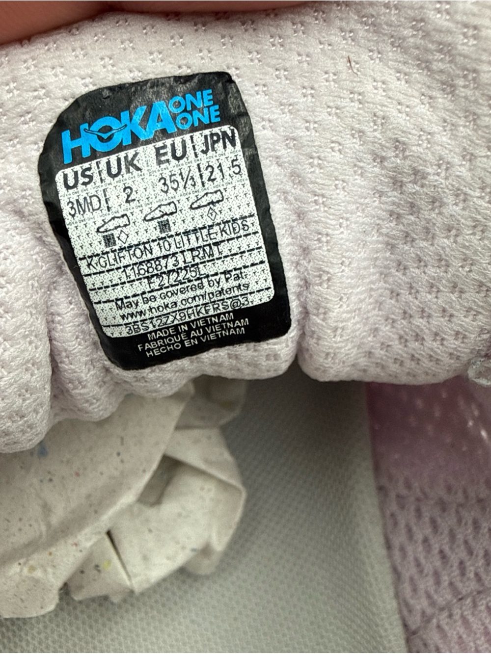 Hoka Kids' Pale Lavender and Peach Accent Sneakers - Picture 8 of 8